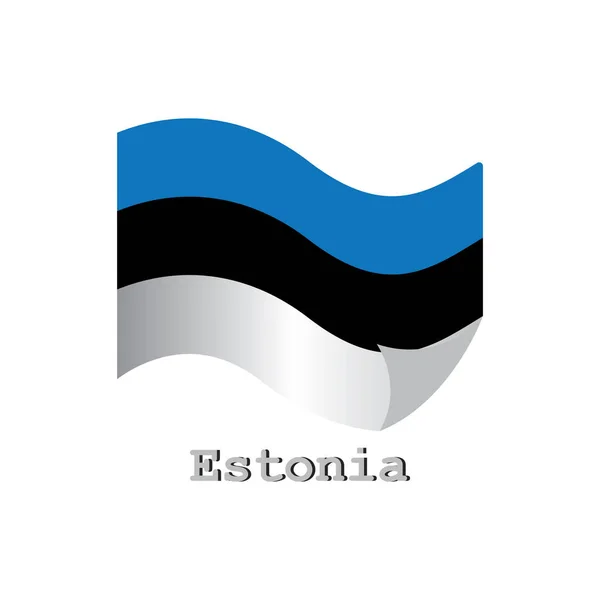 エストニアの国旗アイコンベクターイラストシンボルデザイン — ストックベクタ