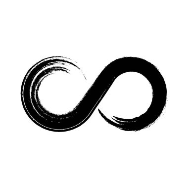 Grunge sonsuz fırça logosu vektör illüstrasyon sembolü tasarımı