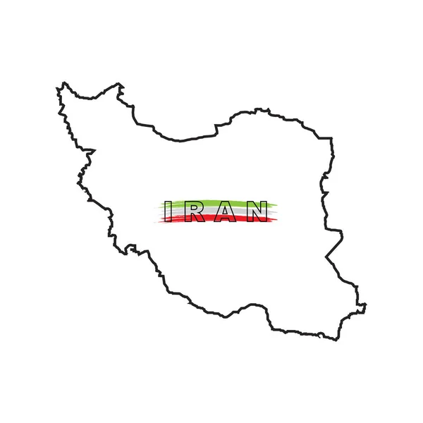 Iran Karte Symbol Vektor Illustration Symbol Design — Stockvektor