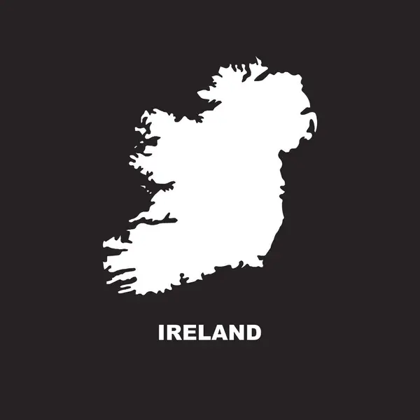 Irlanda Mappa Icona Vettore Illustrazione Simbolo Disegno — Vettoriale Stock