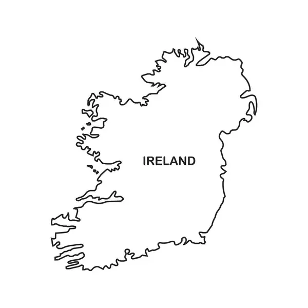 Irlanda Mapa Ícone Vetor Ilustração Símbolo Design — Vetor de Stock