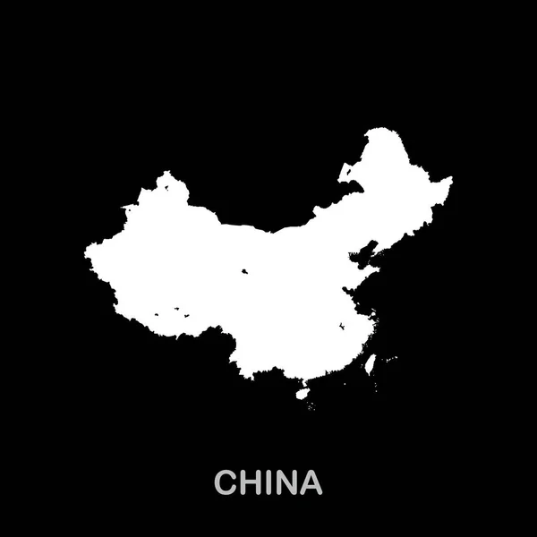 China Mapa Icono Vector Ilustración Símbolo Diseño — Vector de stock