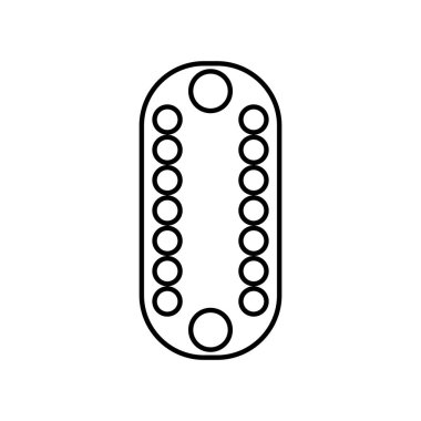 Congklak vektör simgesi, illüstrasyon sembolü tasarımı