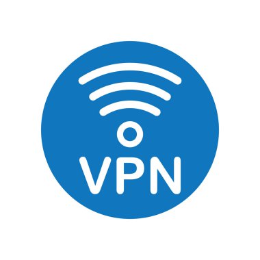 VPN veya Sanal Özel Ağ simgesi, vektör illüstrasyon sembolü tasarımı