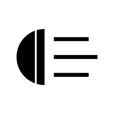 Araba aydınlatma simgesi vektör resmetme şablonu