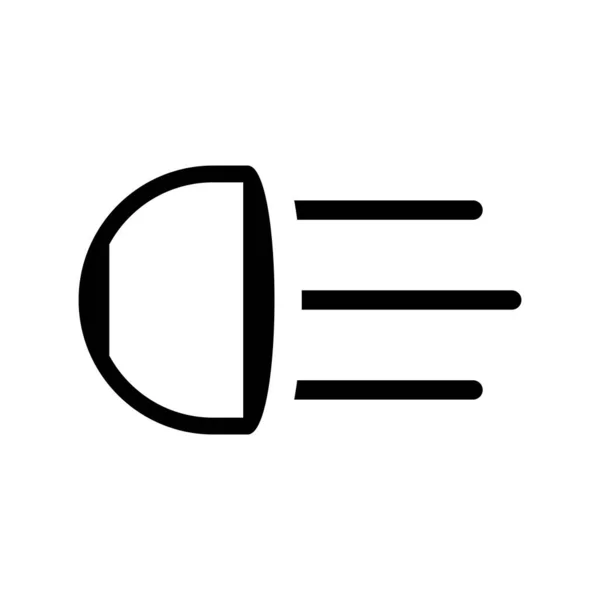 Modèle Symbole Illustration Vectorielle Icône Lumière Voiture — Image vectorielle