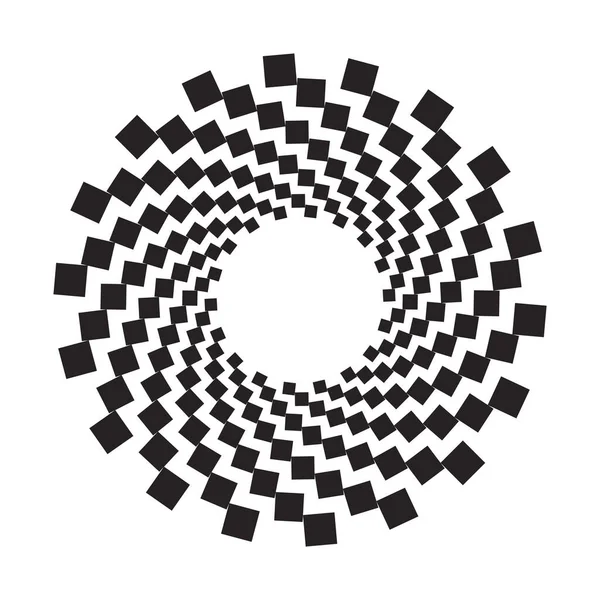 Абстрактный Круглый Полутоновый Цветовой Квадрат Векторная Иллюстрация Дизайна Лицензионные Стоковые Векторы