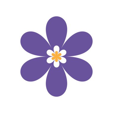 sevimli parlak modern hippi çiçek ikonu vektör çizim sembolü tasarımı