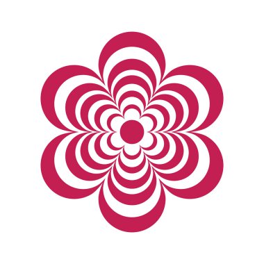 Güzel çiçek logosu vektör çizimi tasarımı