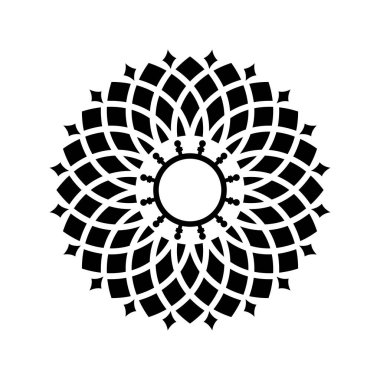 Mandala sembolü vektör illüstrasyon şablonu tasarımı