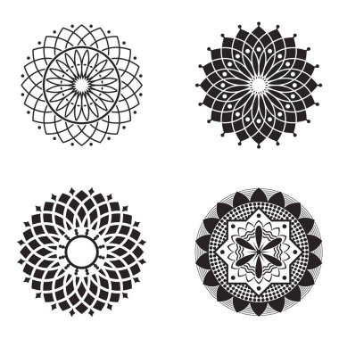 Mandala sembolü vektör illüstrasyon şablonu tasarımı