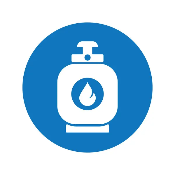 Icono Del Cilindro Gas Diseño Del Logotipo Ilustración Vectorial — Vector de stock
