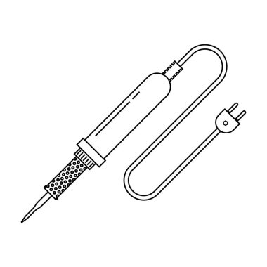 Lehim demir ikonu vektör illüstrasyon sembolü tasarımı