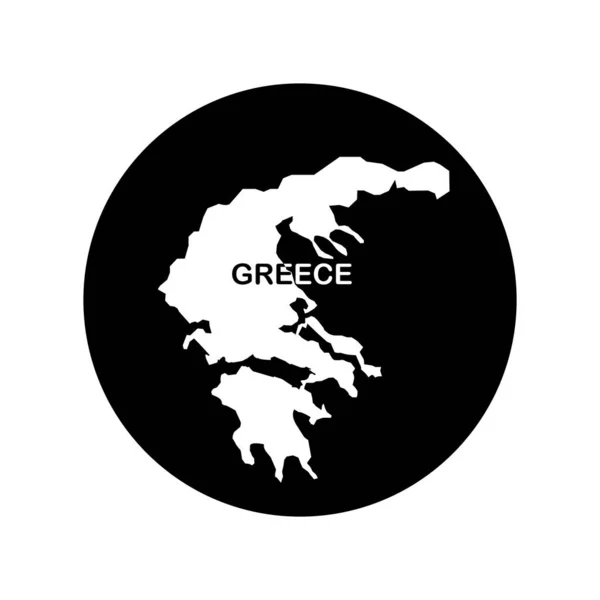 Grèce Icône Carte Illustration Vectorielle Symbole Design — Image vectorielle