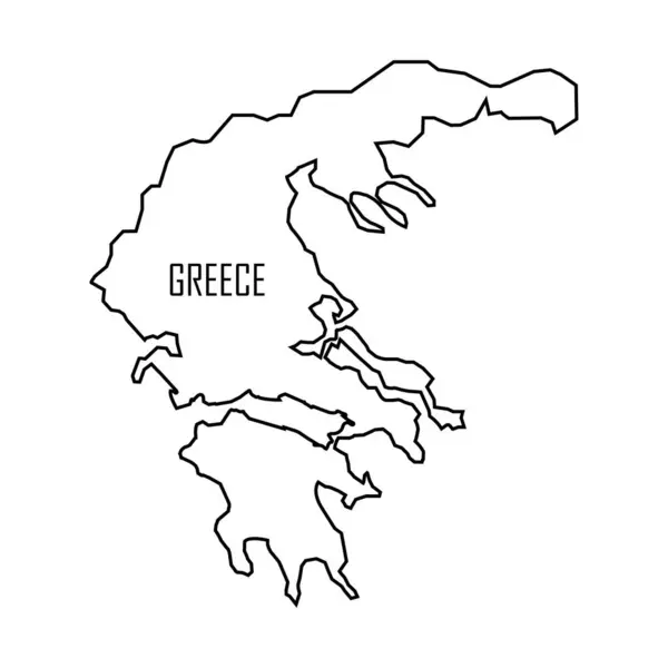 Grekland Karta Ikon Vektor Illustration Symbol Design — Stock vektor