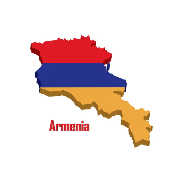 亚美尼亚地图图标矢量图解符号设计 — 图库矢量图片