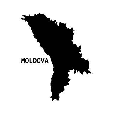 Moldova haritası ikon vektör illüstrasyon sembolü tasarımı