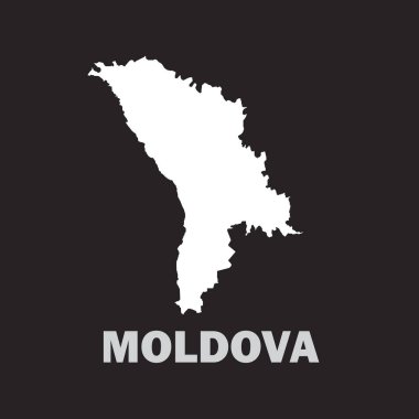 Moldova haritası ikon vektör illüstrasyon sembolü tasarımı