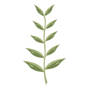 Okaliptüs yağ yaprağı simgesi, vektör illüstrasyon logosu tasarımı