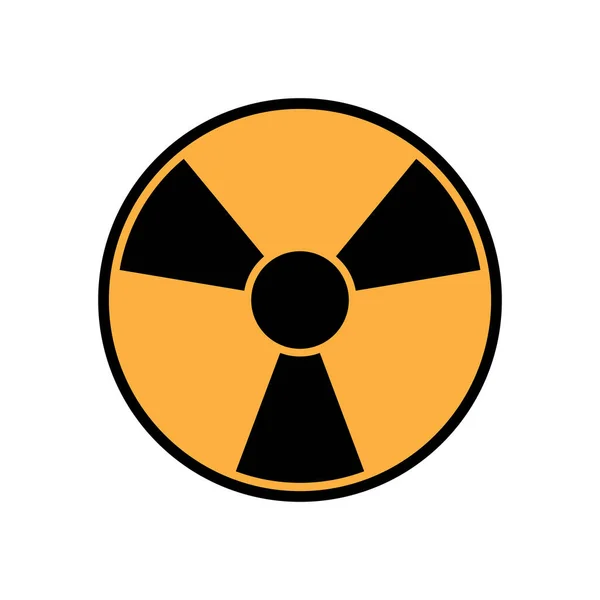 放射性警告アイコン ベクトルイラストシンボルデザイン — ストックベクタ