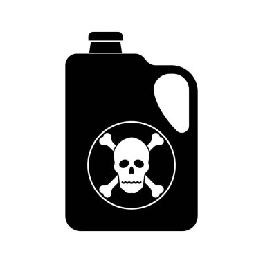 Nükleer atık davul simgesi, radyoaktif atık, vektör illüstrasyon sembolü tasarımı