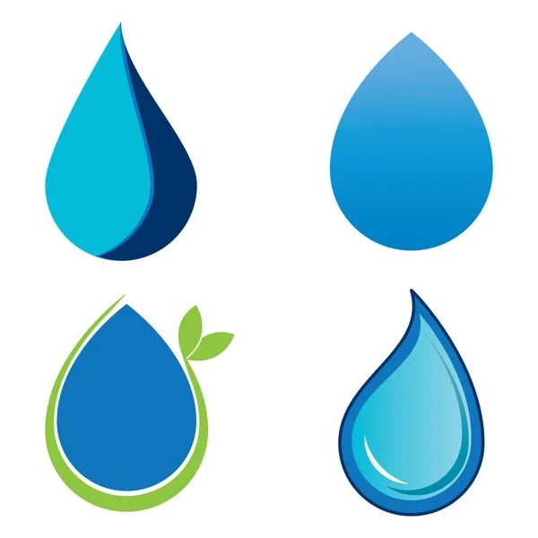 Дизайн Векторной Иллюстрации Логотипа Капли Воды Лицензионные Стоковые Иллюстрации