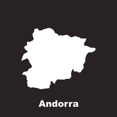 Andorra harita simgesi vektör illüstrasyon sembolü tasarımı
