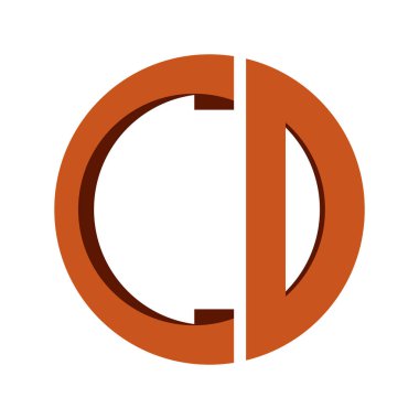 CD harfi logosu, sembol teknolojisi vektör tasarımı