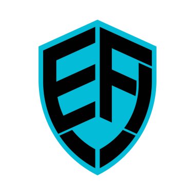 EF harfi logosu, sembol simgesi şablon tasarımı