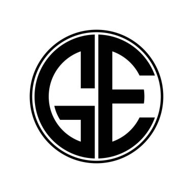 GE harfi logosu, sembol simgesi şablonu tasarımı