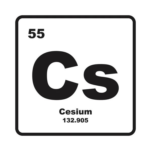 stock vector Cesium icon, chemical element in the periodic table