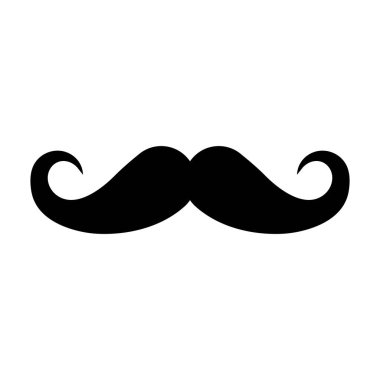 Bıyık vektör simgesi, illüstrasyon şablonu tasarımı