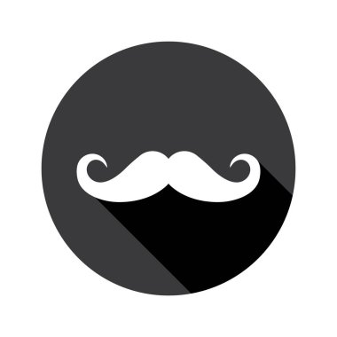 Bıyık vektör simgesi, illüstrasyon şablonu tasarımı