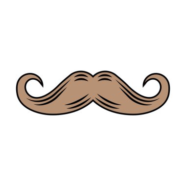 Bıyık vektör simgesi, illüstrasyon şablonu tasarımı