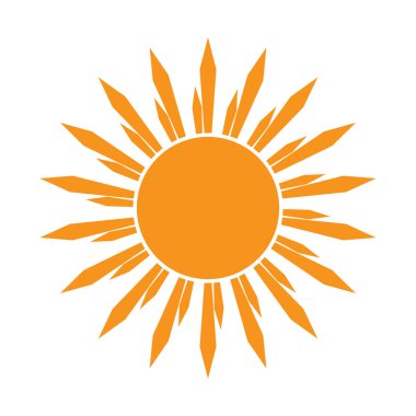Güneş logosu vektör çizim sembolü tasarımı