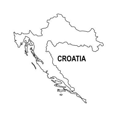 Hırvatistan bayrak ikonu ve vektör illüstrasyon sembolü tasarımı