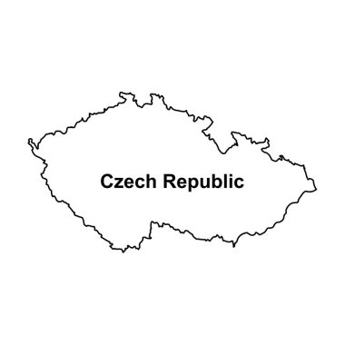 Çek Cumhuriyeti harita simgesi, vektör illüstrasyon sembolü tasarımı