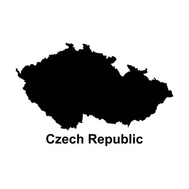 Çek Cumhuriyeti harita simgesi, vektör illüstrasyon sembolü tasarımı