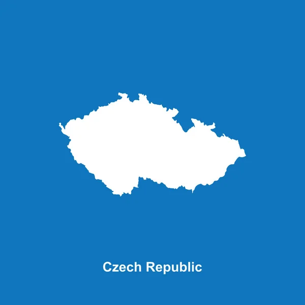 Tjeckien Karta Ikon Vektor Illustration Symbol Design Stockillustration