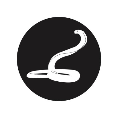 Zehirli Yılan simgesi, vektör illüstrasyon şablon tasarımı