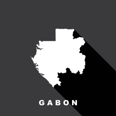 Gabon ülke haritası simgesi, vektör illüstrasyon simgesi arkaplan
