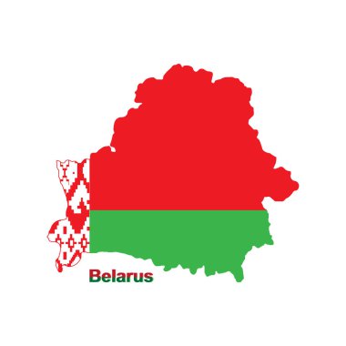 Belarus harita simgesi, vektör illüstrasyon sembolü tasarımı