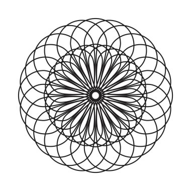 Soyut geometrik spirograf arkaplan, vektör illüstrasyon tasarımı