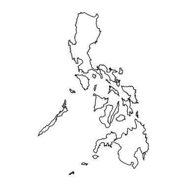 Filipinler harita simgesi, vektör illüstrasyon sembolü tasarımı