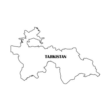 Tacikistan harita simgesi, vektör illüstrasyon sembolü tasarımı