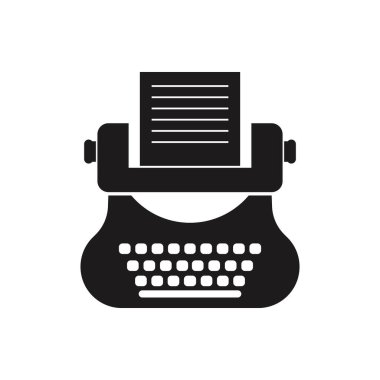 Daktilo simgesi vektör illüstrasyon sembolü tasarımı