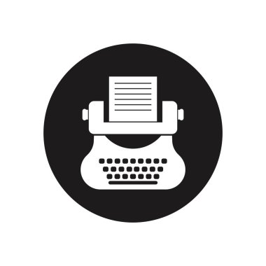 Daktilo simgesi vektör illüstrasyon sembolü tasarımı