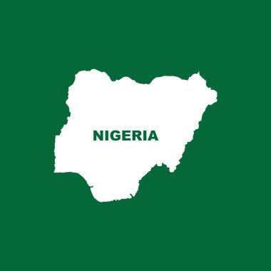Nijerya haritası ikon vektör illüstrasyon sembolü tasarımı
