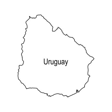 Uruguay harita simgesi vektör illüstrasyon arkaplan tasarımı