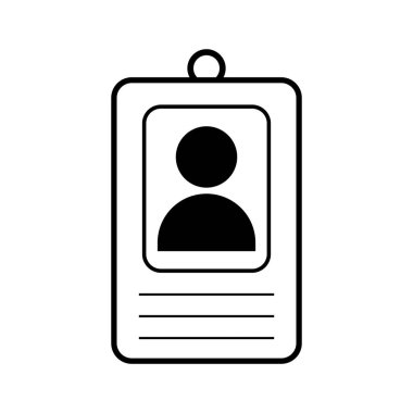 kimlik kartı simgesi vektör illüstrasyon tasarımı